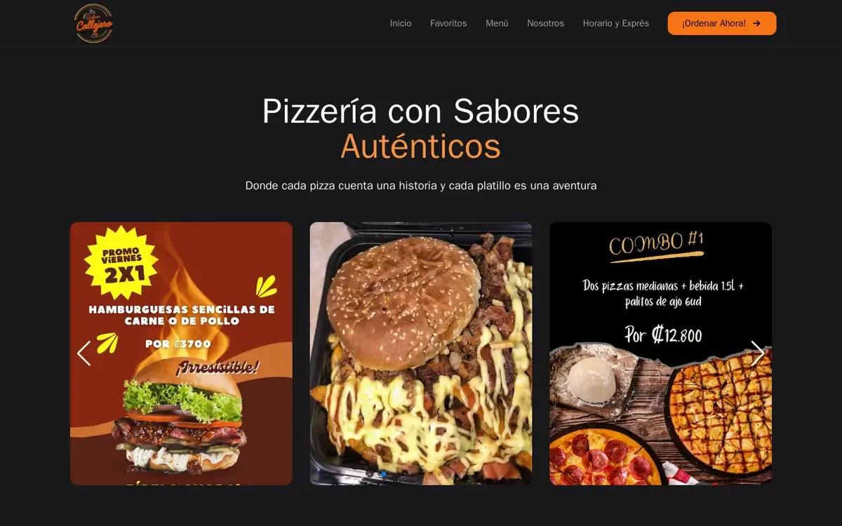 Sabor Callejero website